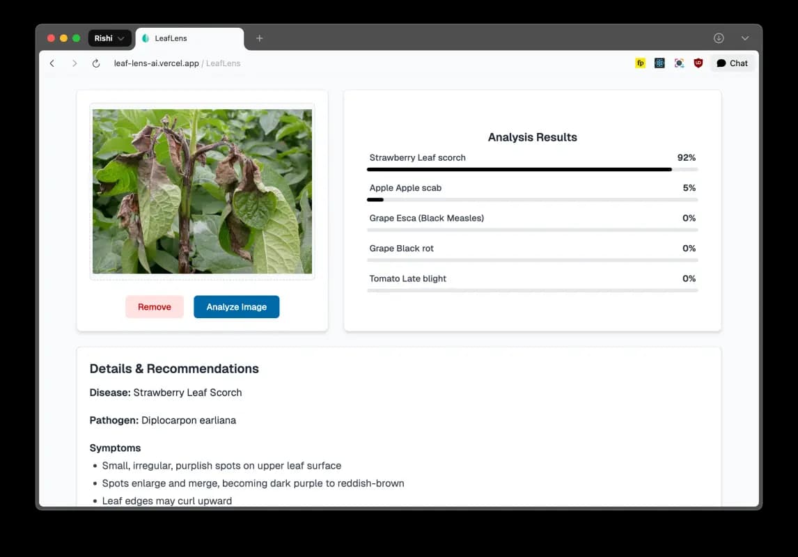 LeafLens-AI desktop view
